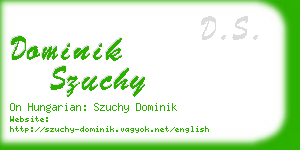 dominik szuchy business card